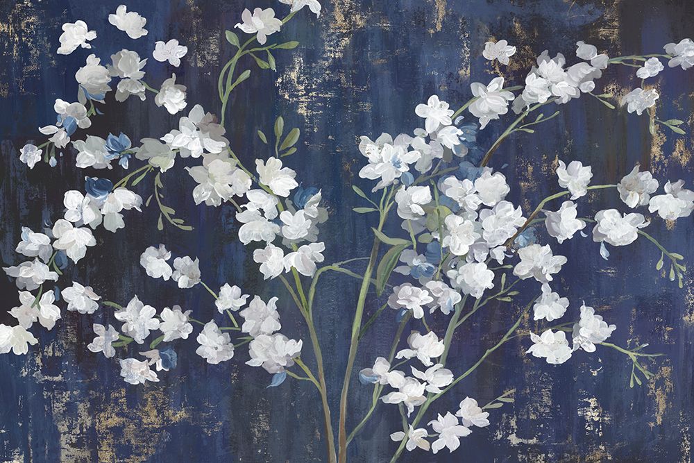 Navy Blossoms art print by Asia Jensen for $57.95 CAD