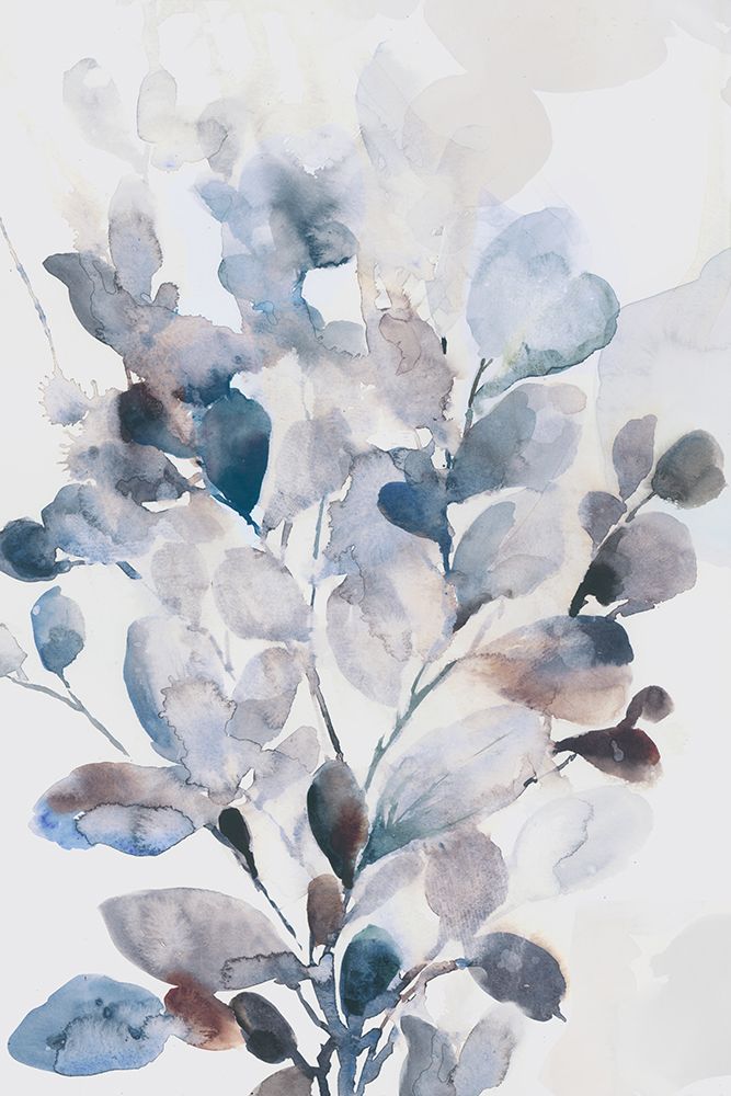Blue Boho Leaves I art print by Asia Jensen for $57.95 CAD