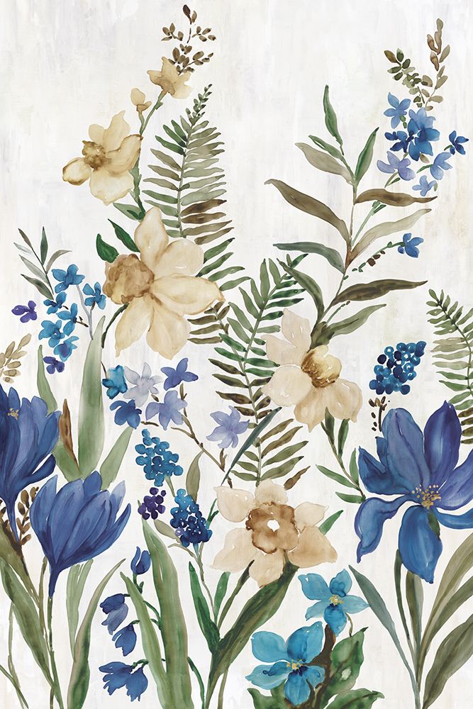 Blue Ferns I art print by Asia Jensen for $57.95 CAD