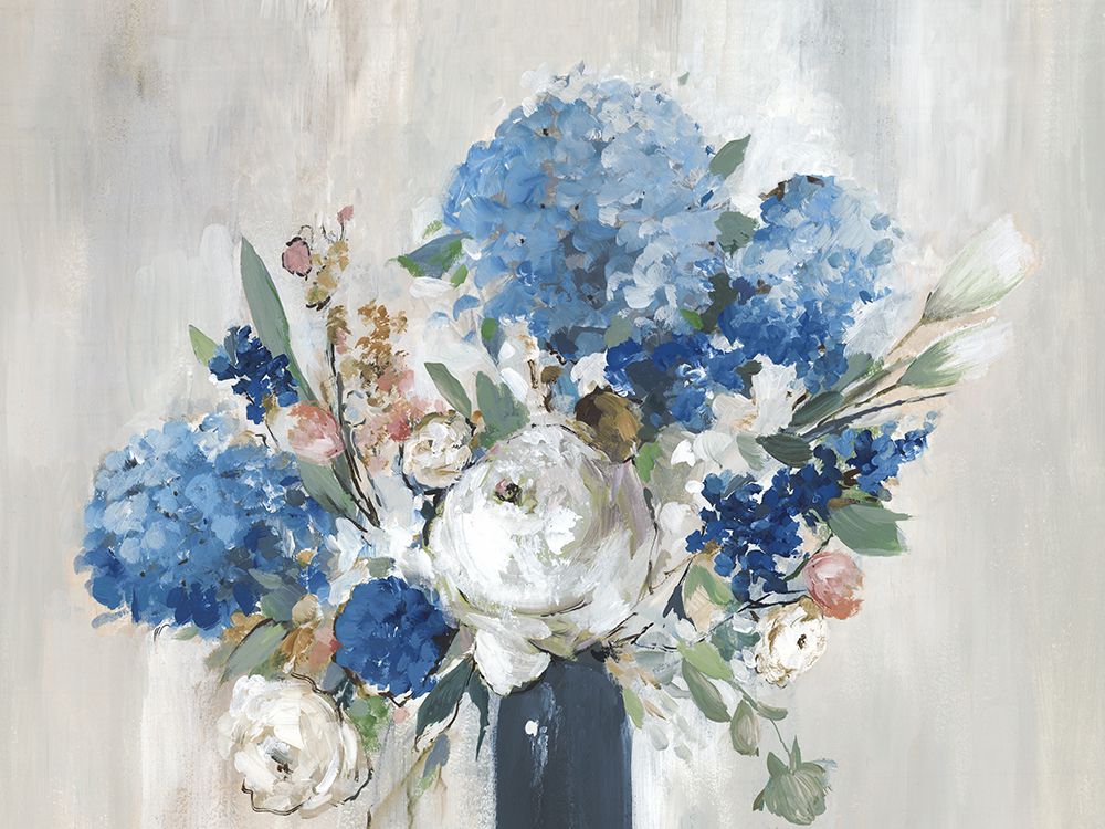 Romantic Blue Bouquet art print by Asia Jensen for $57.95 CAD
