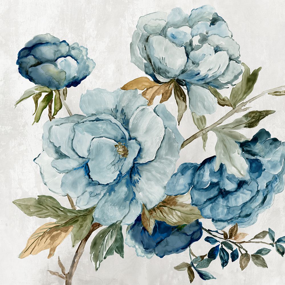 Serenade of the Blue Peony art print by Asia Jensen for $57.95 CAD