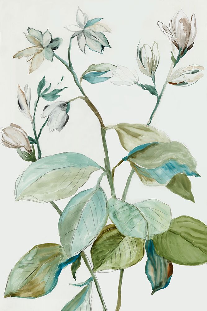 Verdant Leaves  I art print by Asia Jensen for $57.95 CAD