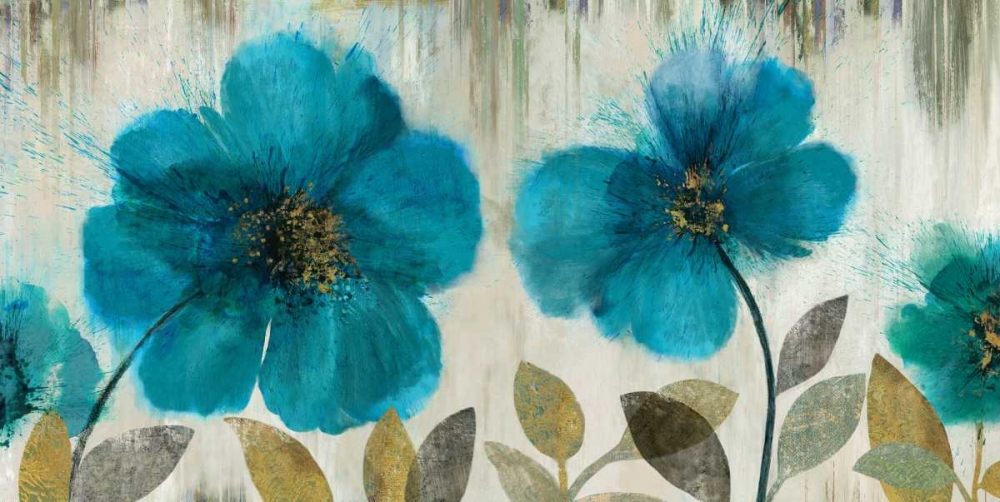 Teal Flowers art print by Asia Jensen for $57.95 CAD