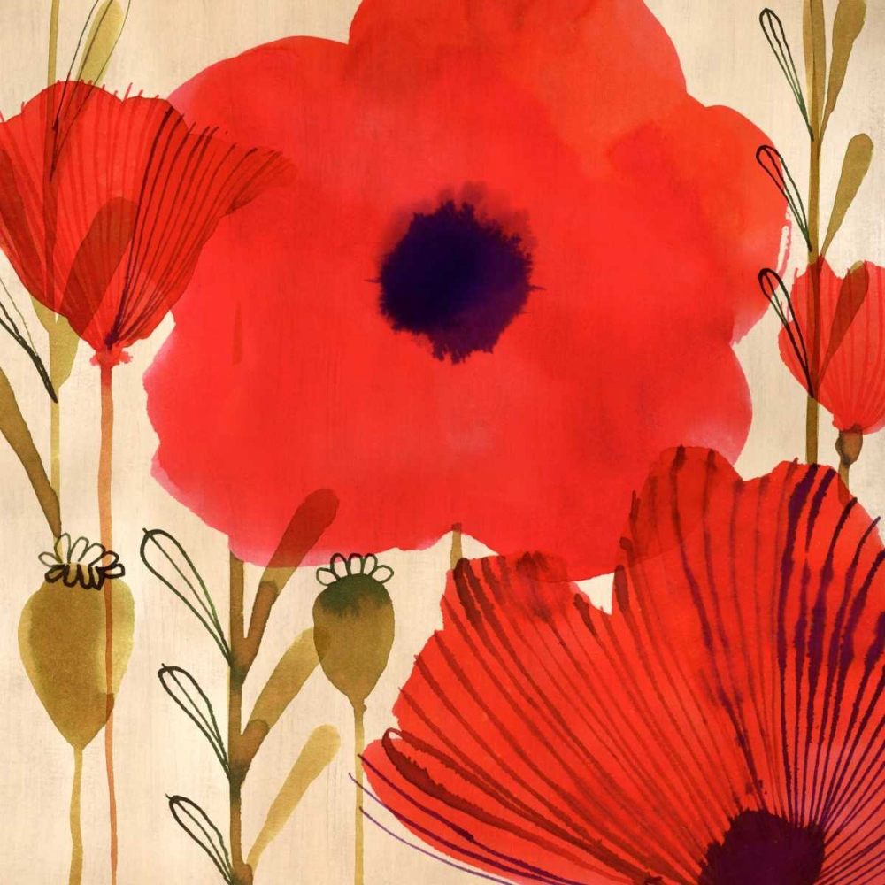 Wild Poppies I art print by Margaret Berg for $63.95 CAD