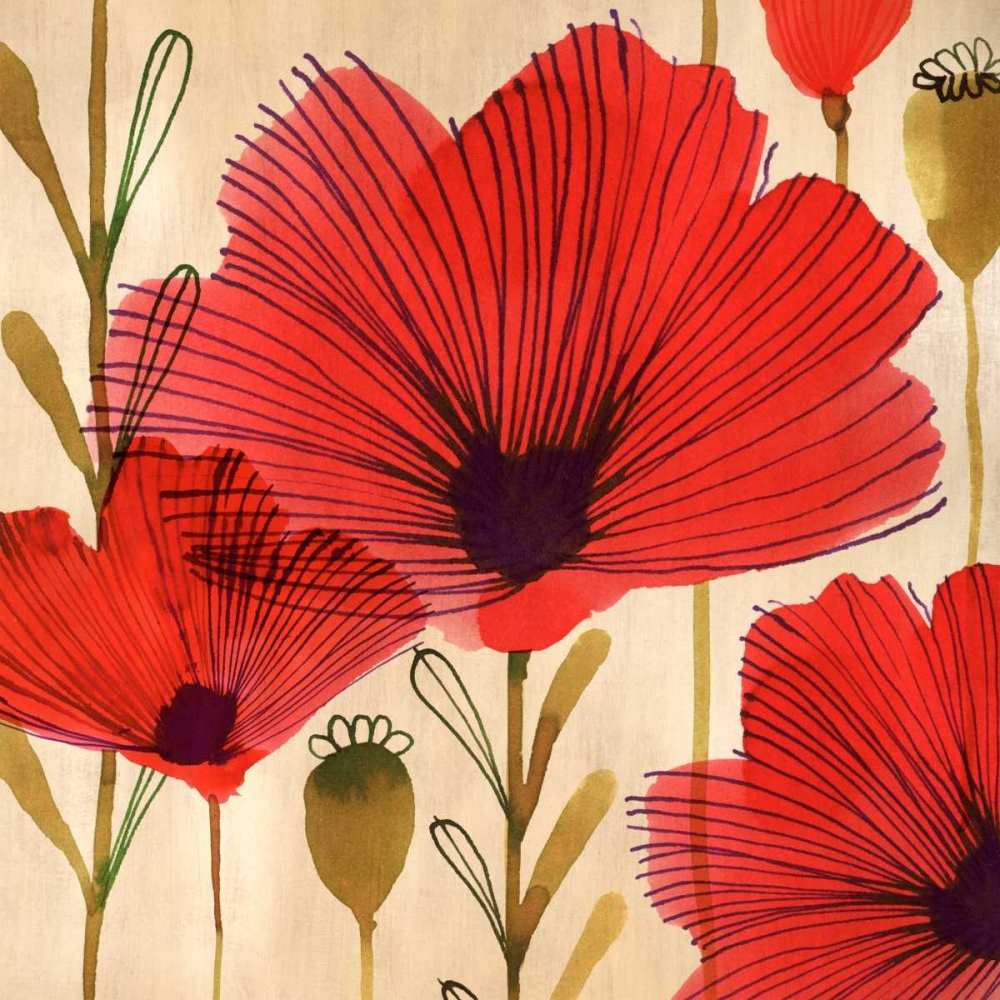 Wild Poppies II art print by Margaret Berg for $63.95 CAD