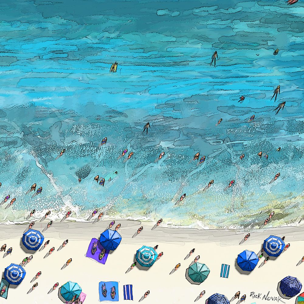 Hot Summer Beach art print by Rick Novak for $57.95 CAD