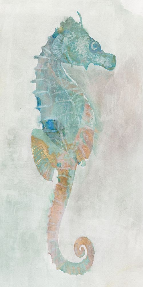 Blue Seahorse II art print by Stellar Design Studio for $57.95 CAD