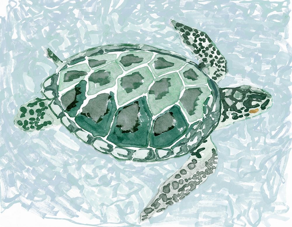 Green Turtle I art print by Stellar Design Studio  for $57.95 CAD