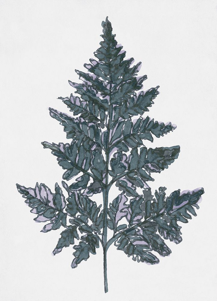 Blue Botanical Leaf I art print by Stellar Design Studio for $57.95 CAD