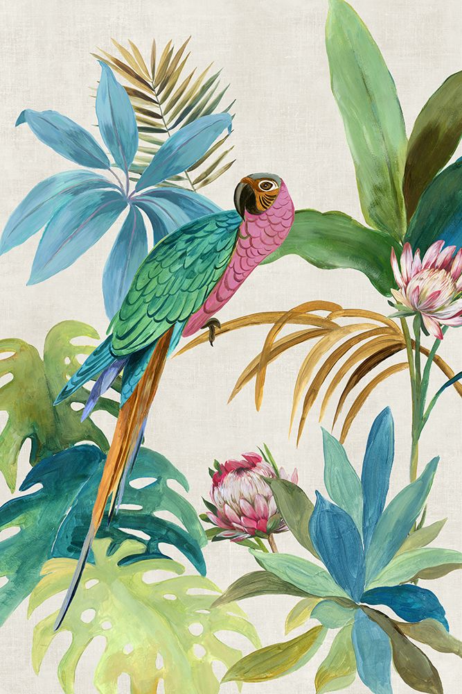 Tropical Parrot I art print by Aimee Wilson for $57.95 CAD