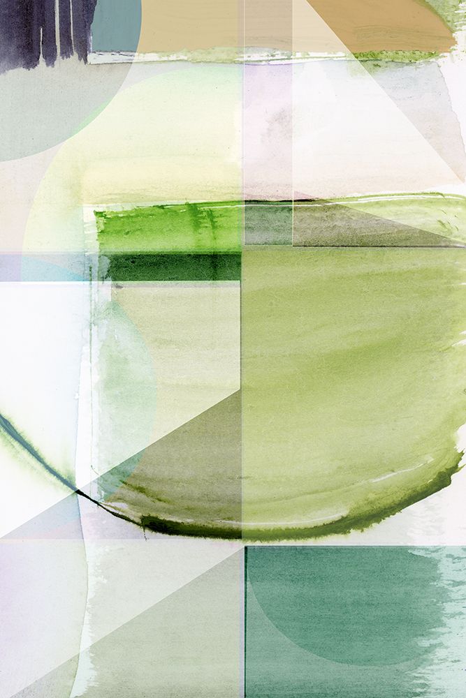 Soft Green Geo Abstract I art print by Cartissi for $57.95 CAD