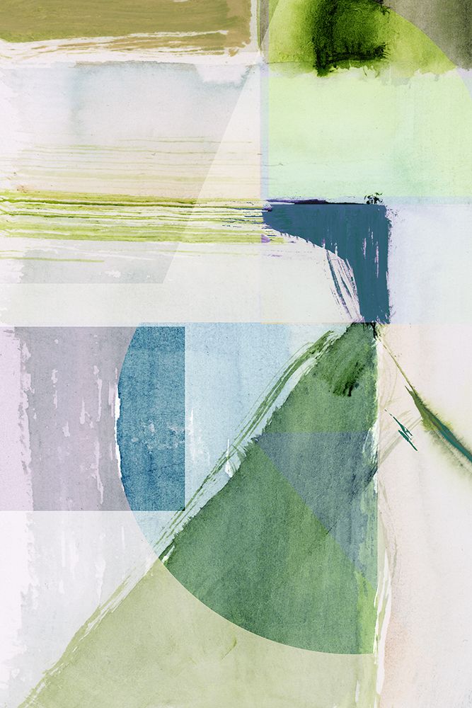 Soft Green Geo Abstract II art print by Cartissi for $57.95 CAD