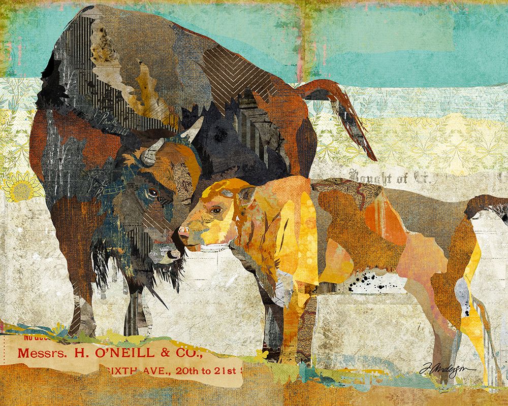 Bison and Baby art print by Traci Anderson for $57.95 CAD