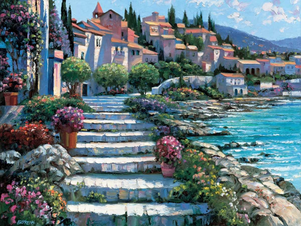 Steps of St. Tropez art print by Howard Behrens for $57.95 CAD