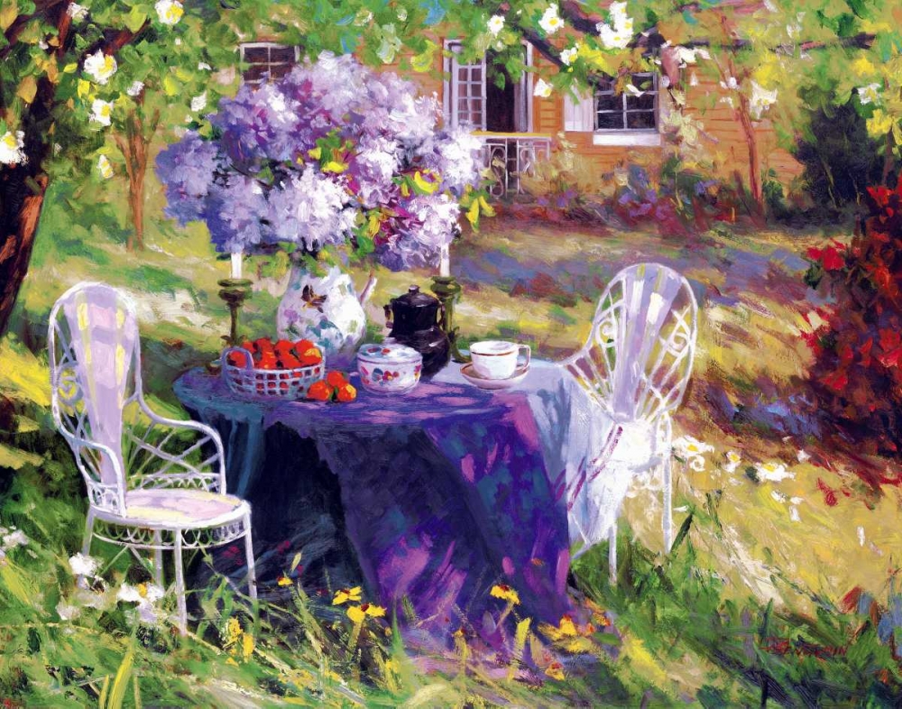 Lilac Tea Party art print by Benjamin for $57.95 CAD