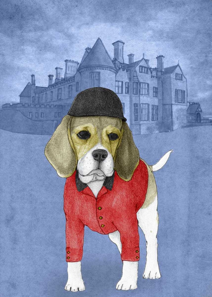 Beagle with Beaulieu Palace art print by Barruf for $57.95 CAD