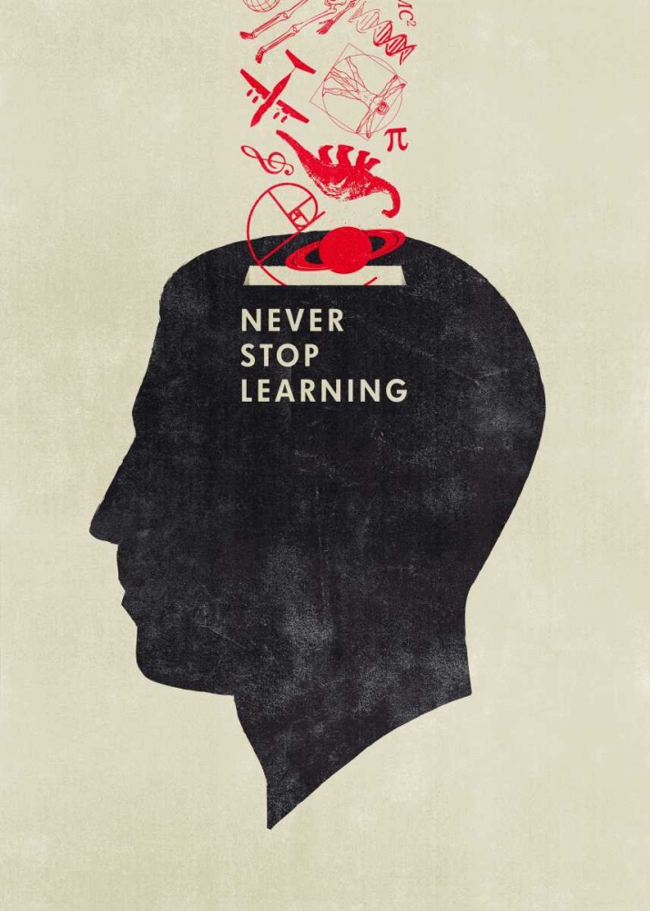 Never Stop Learning art print by Hannes Beer for $57.95 CAD
