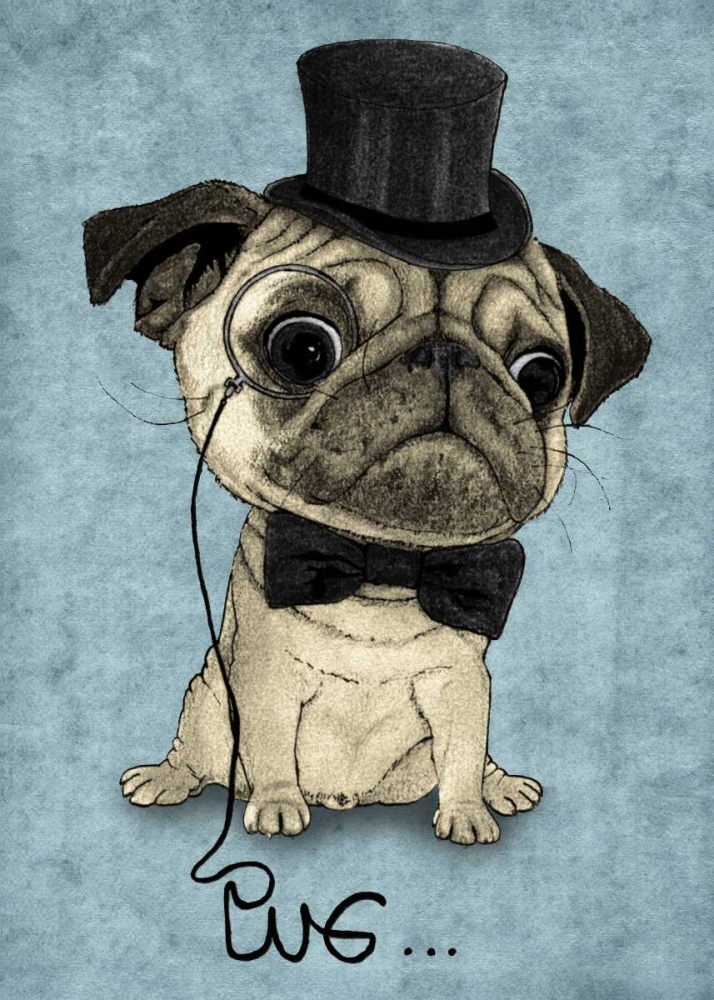 Gentle Pug art print by Barruf for $57.95 CAD