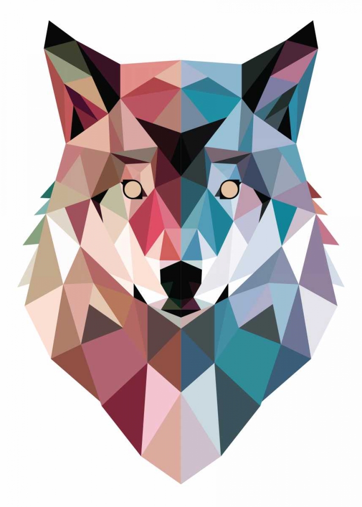 Geo Wolf art print by Michael Buxton for $57.95 CAD