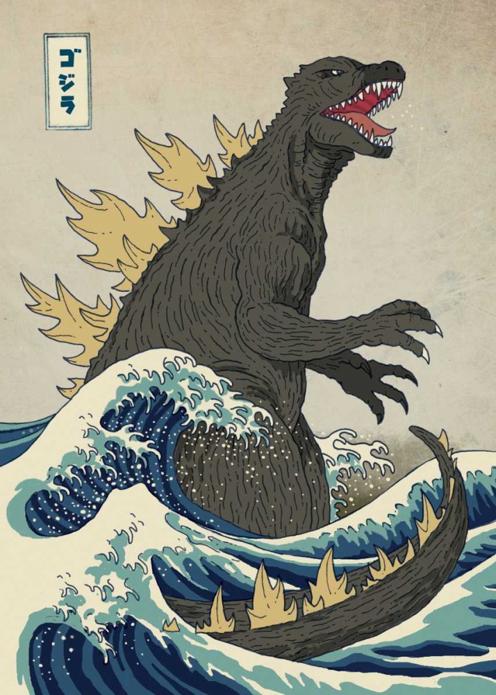 The Great Monster off Kanagawa art print by Michael Buxton for $57.95 CAD