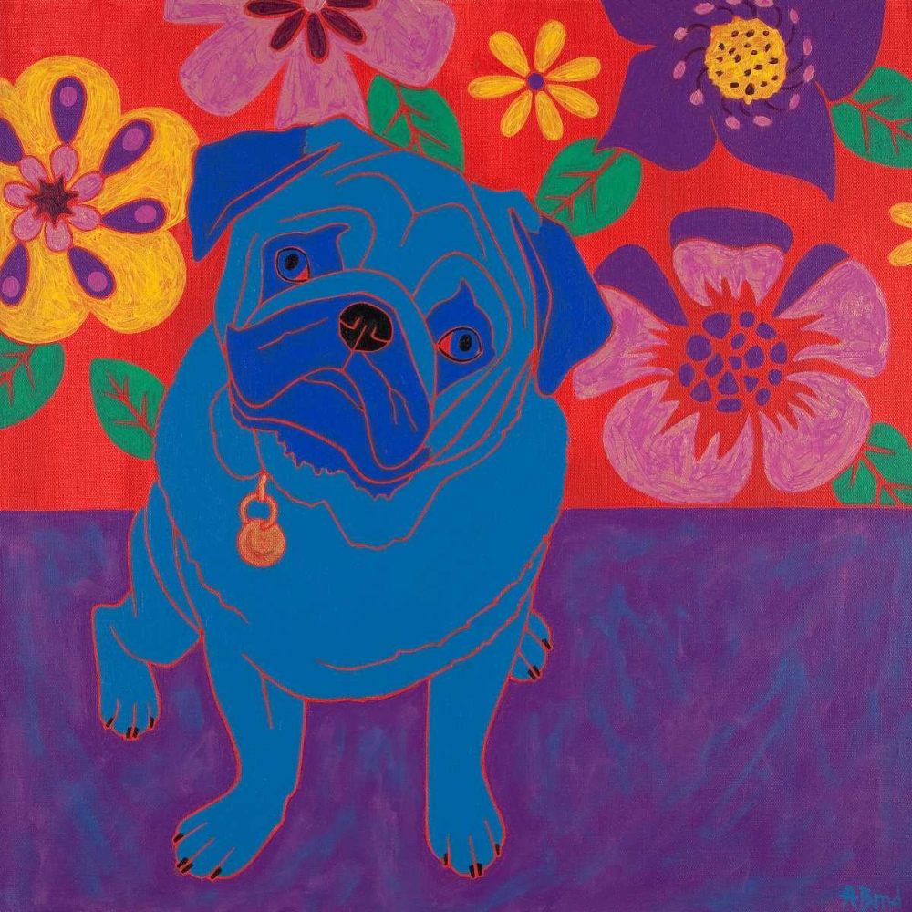 Perspicacious Pug art print by Angela Bond for $57.95 CAD