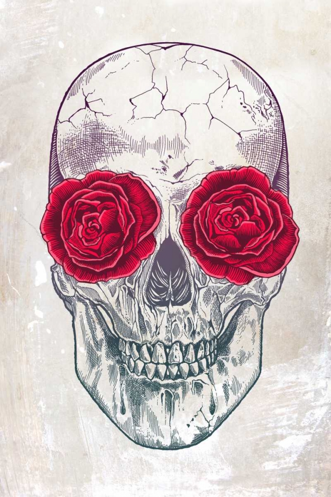 Skull and Roses art print by Rachel Caldwell for $57.95 CAD
