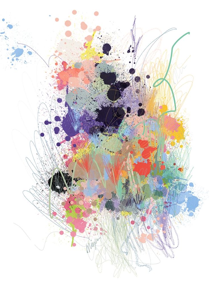 Lavender Wildflower Explosion art print by Niya Christine for $57.95 CAD
