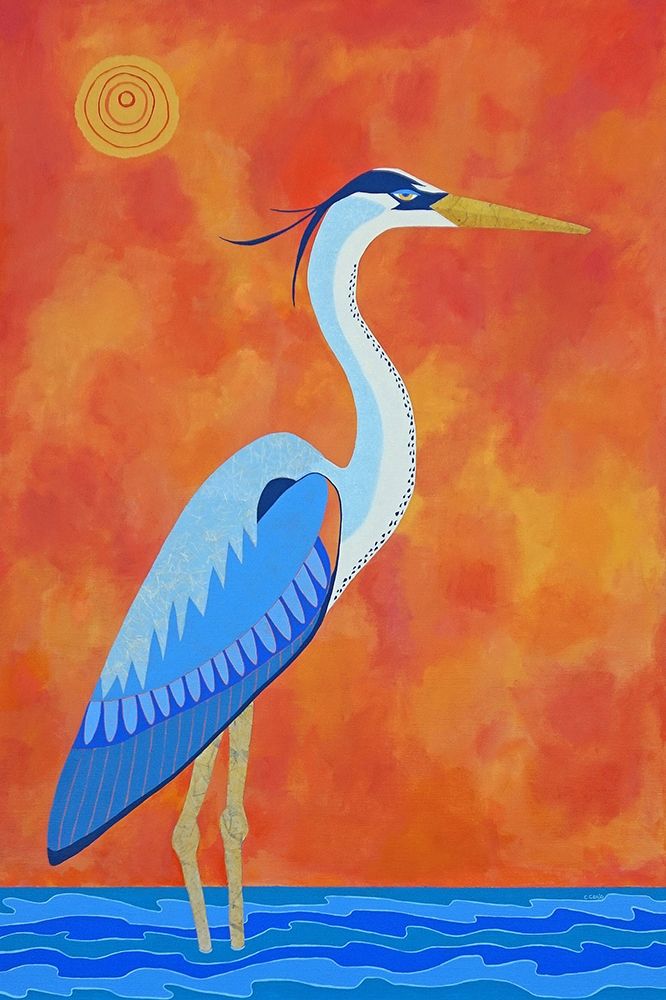 Blue Heron art print by Casey Craig for $57.95 CAD