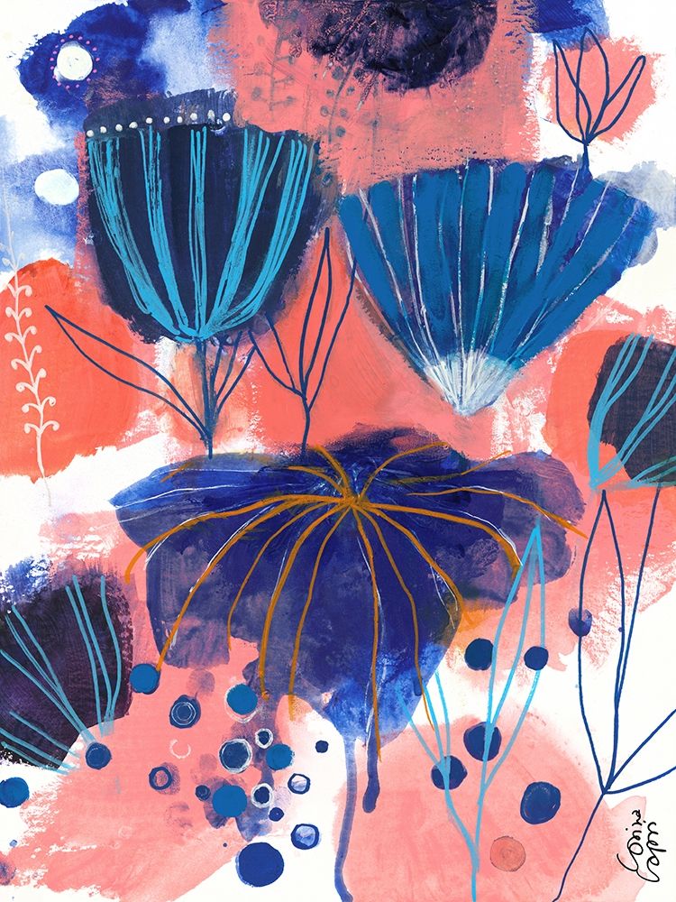 Blumen Blues art print by Corina Capri for $57.95 CAD