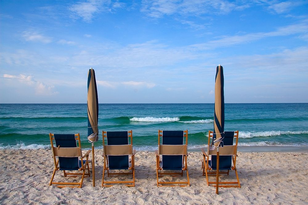Beach Chairs art print by George Cannon for $57.95 CAD