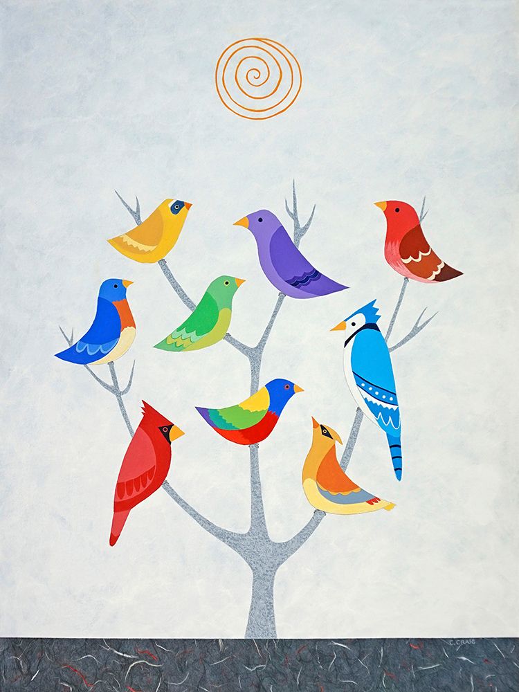 Bird Tree I art print by Casey Craig for $57.95 CAD