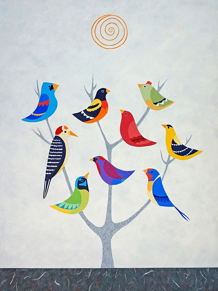 Bird Tree II art print by Casey Craig for $57.95 CAD