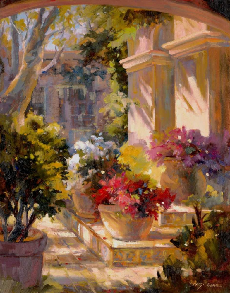 Flowered Courtyard art print by Betty Carr for $57.95 CAD