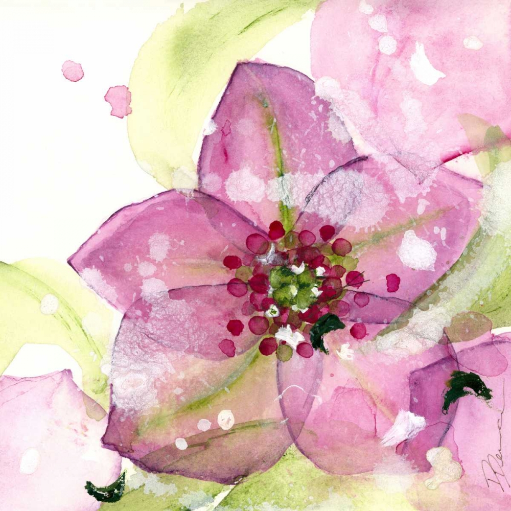 Pink Flower in the Snow art print by Dawn Derman for $57.95 CAD