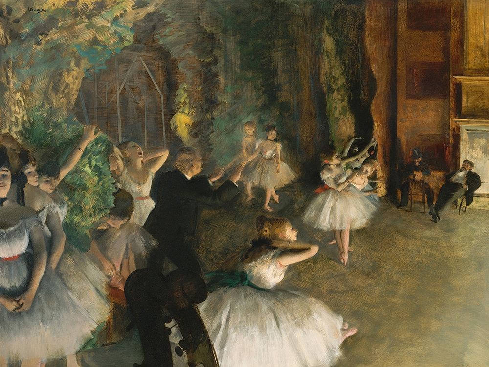 The Rehearsal of the Ballet Onstage art print by Edgar Degas for $57.95 CAD