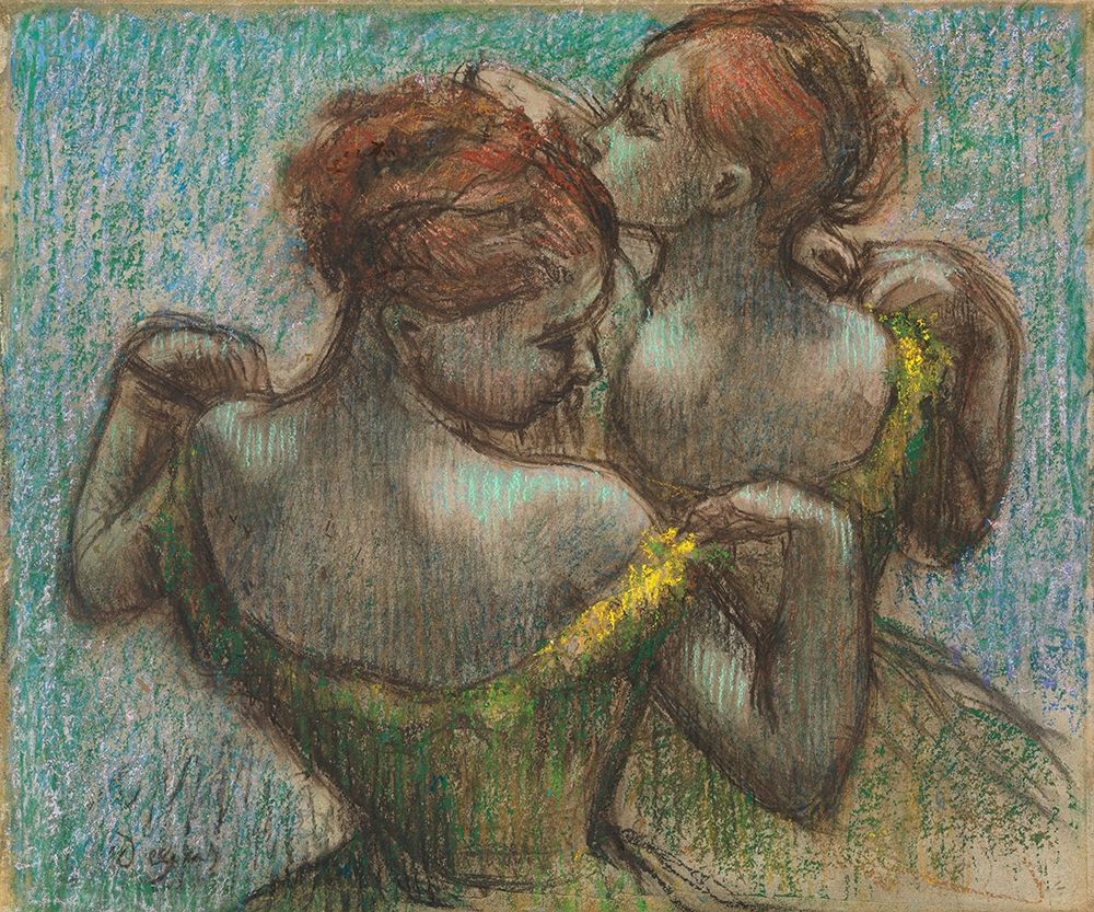 Two Dancers, Half-Length art print by Edgar Degas for $57.95 CAD