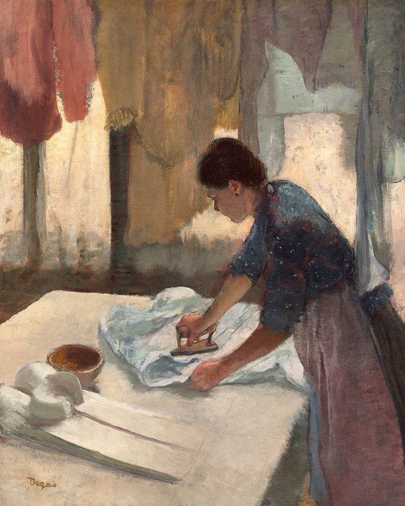 Woman Ironing, c. 1876-1877 art print by Edgar Degas for $57.95 CAD