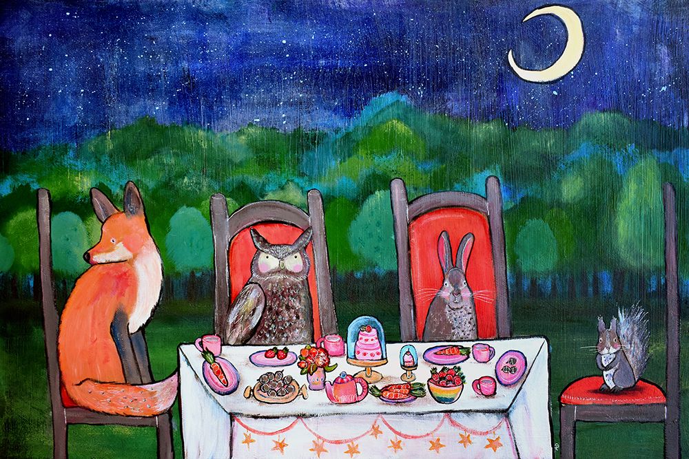 Moonlight Tea Party 2 art print by Andrea Doss for $57.95 CAD