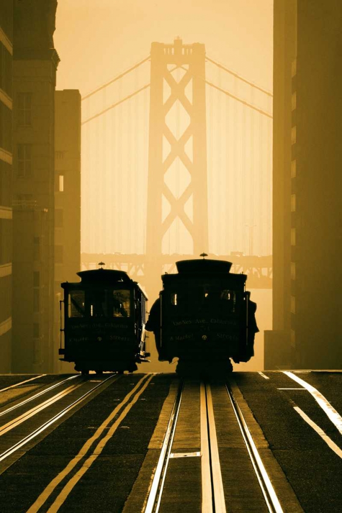 Cable Cars San Francisco art print by Mitchell Funk for $57.95 CAD