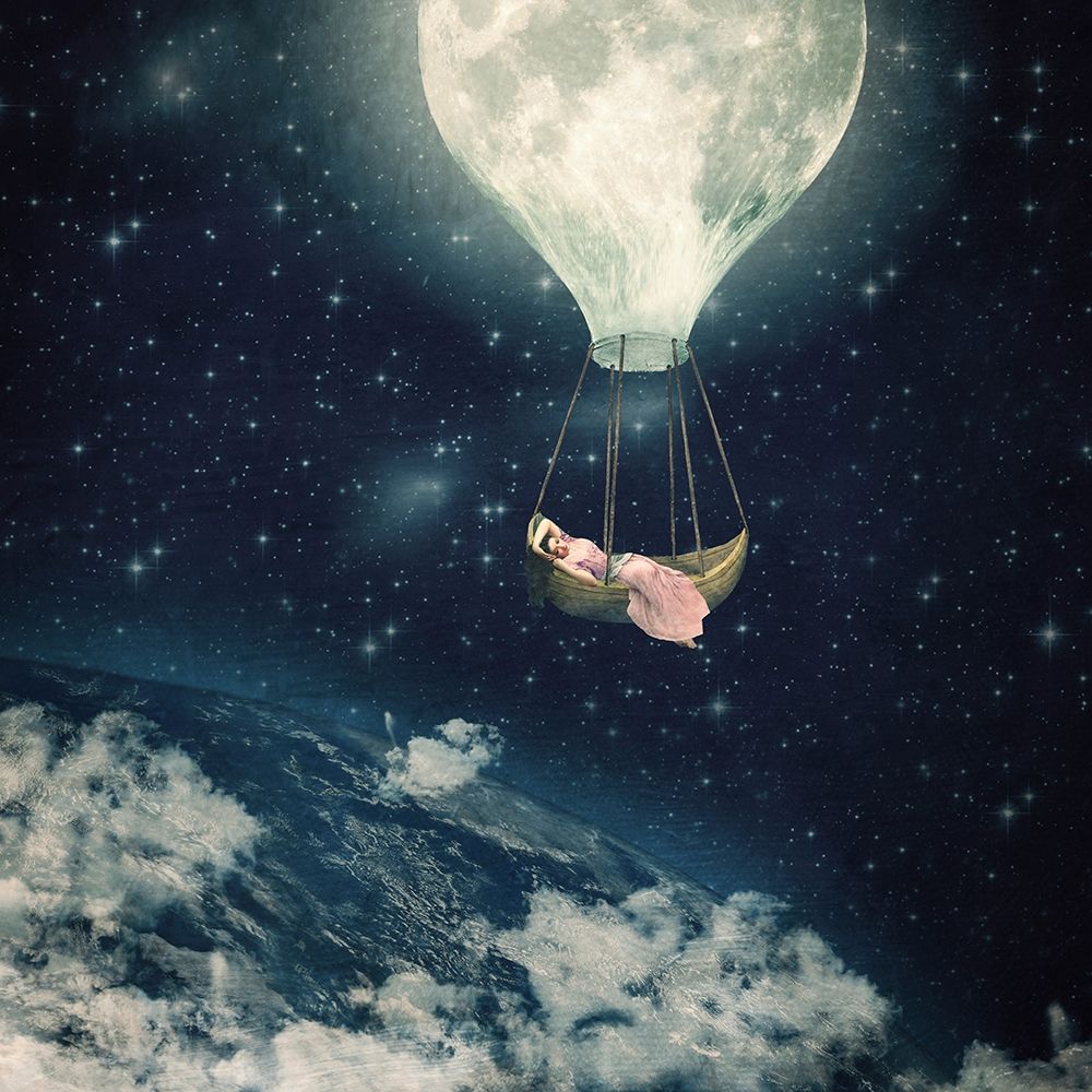 The Moon Carries Me Away art print by Paula Belle Flores for $57.95 CAD