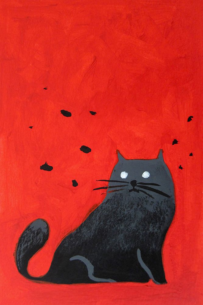 Stray Black Cat art print by Robert Filiuta for $57.95 CAD