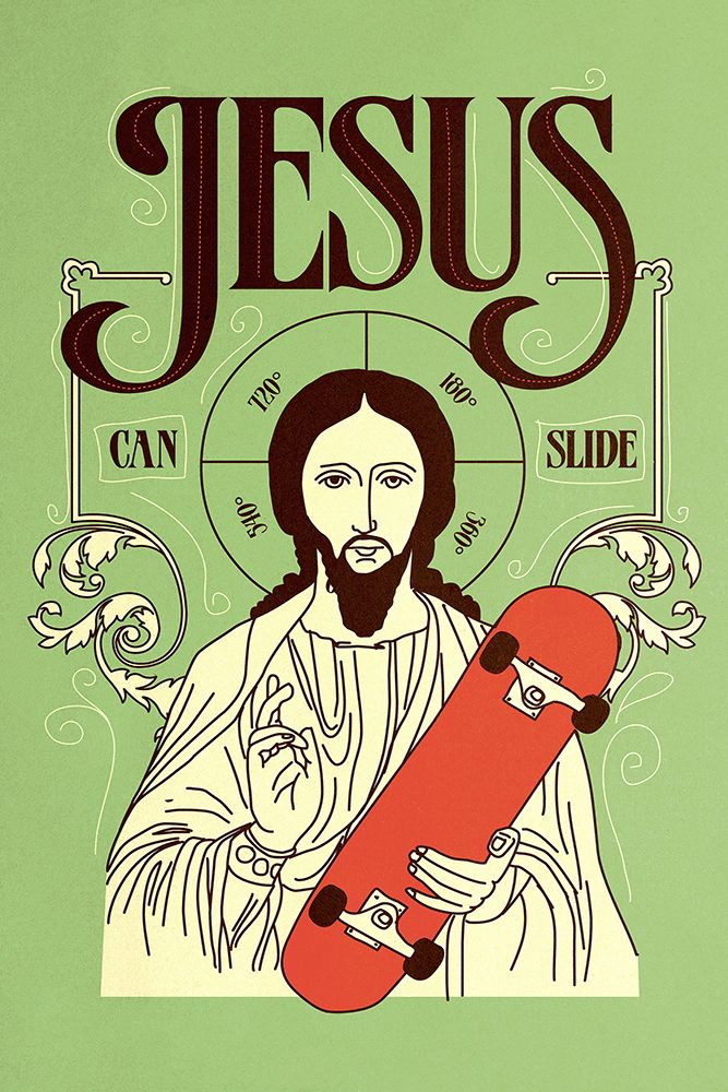 Jesus Can Slide art print by Robert Farkas for $57.95 CAD