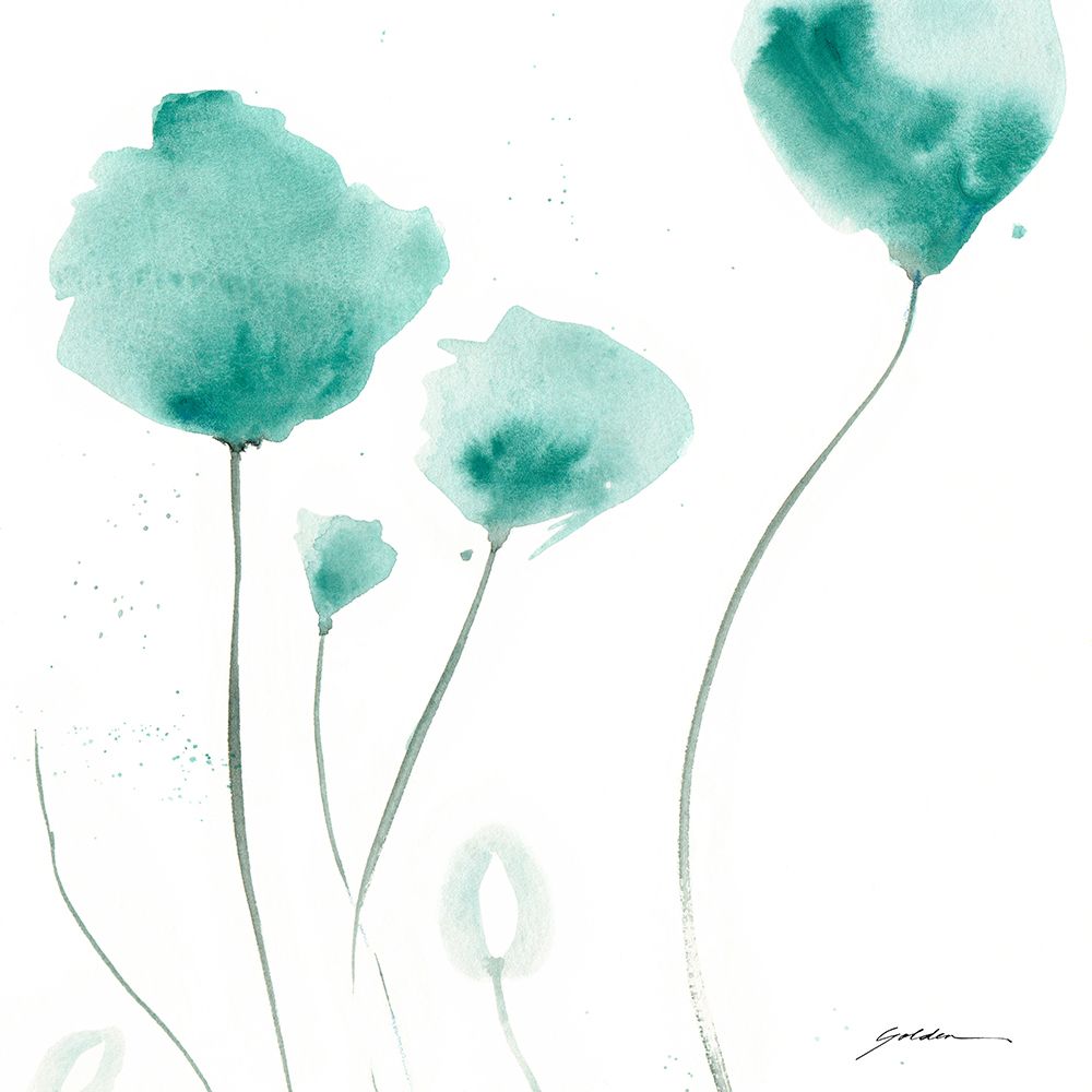 Teal Trio art print by Sheila Golden for $57.95 CAD