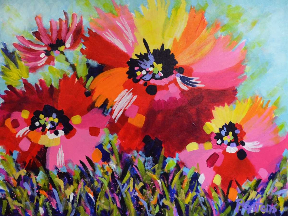 Big Red Poppies art print by Pamela Gatens for $57.95 CAD