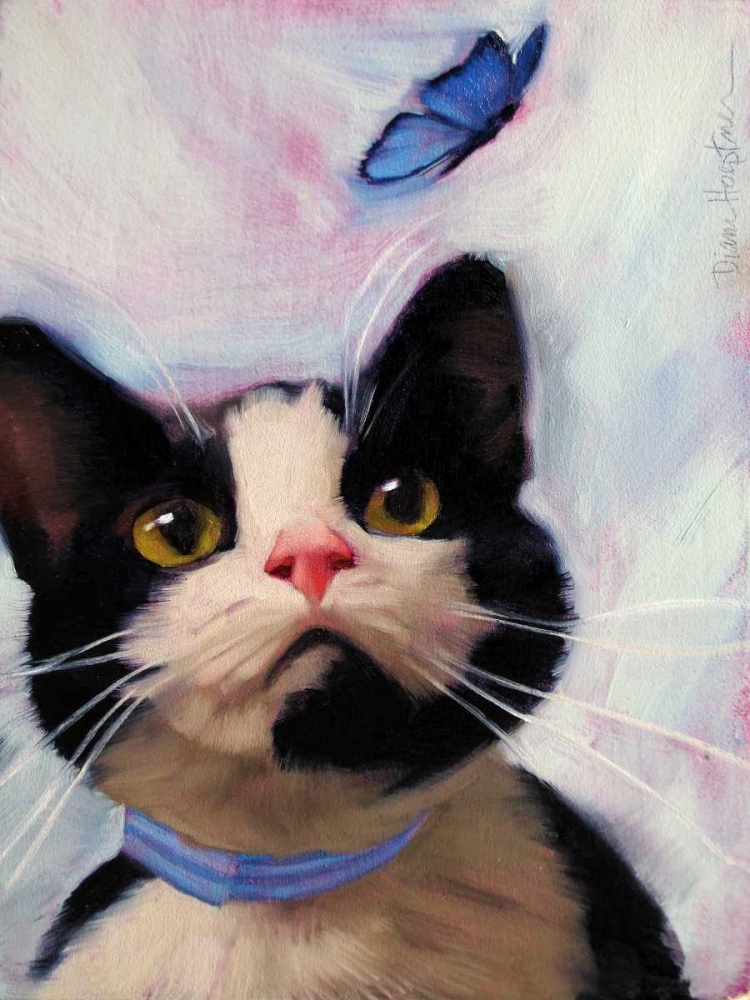 Cat and Butterfly art print by Diane Hoeptner for $57.95 CAD