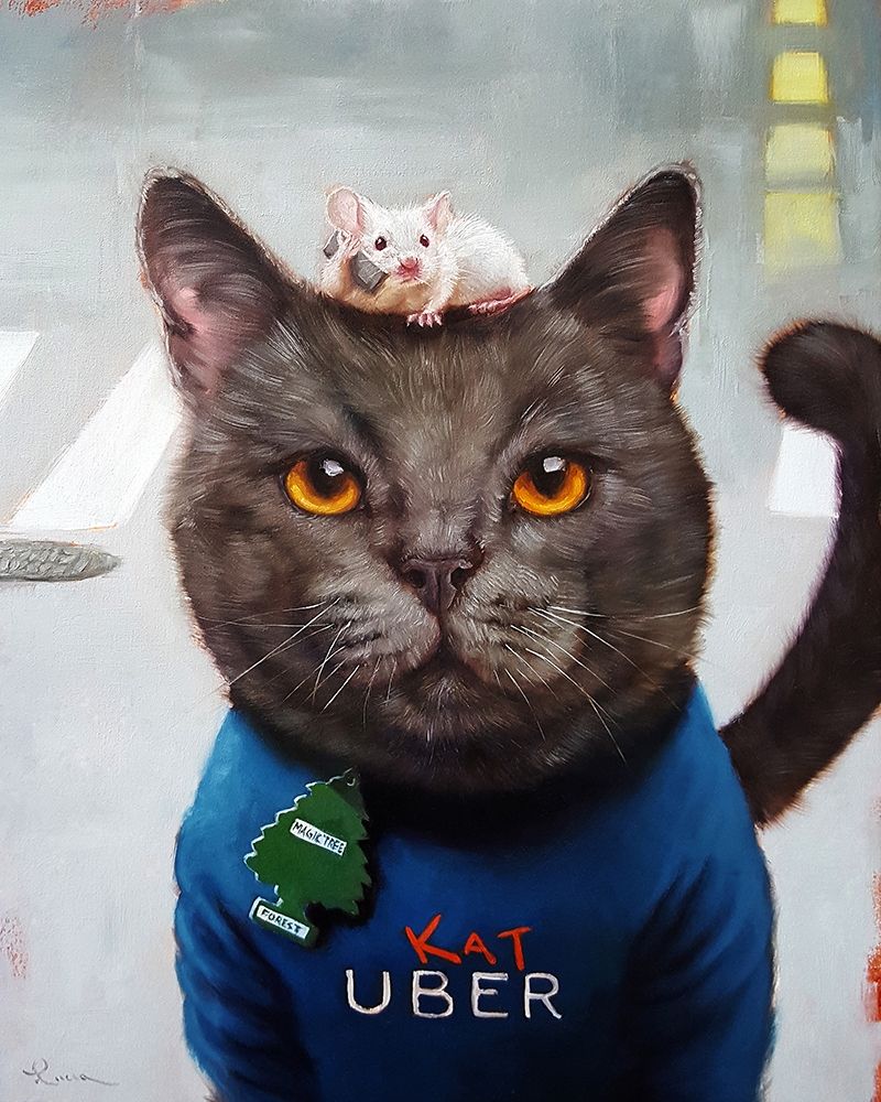 Cat Uber art print by Lucia Heffernan for $57.95 CAD
