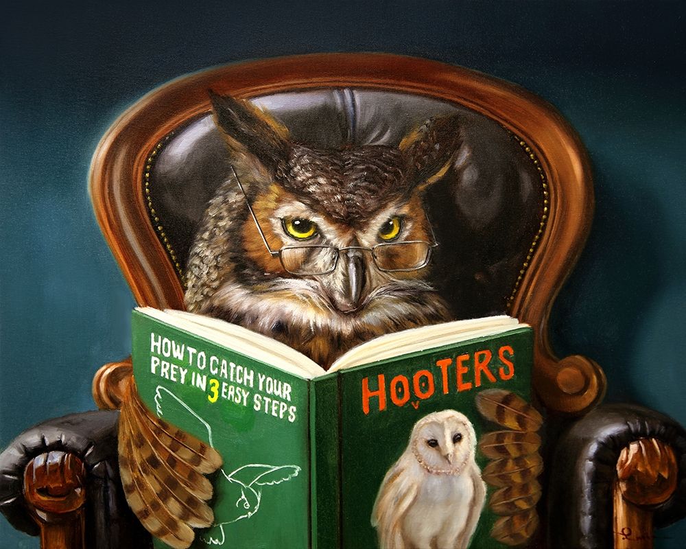 Owl Porn art print by Lucia Heffernan for $57.95 CAD