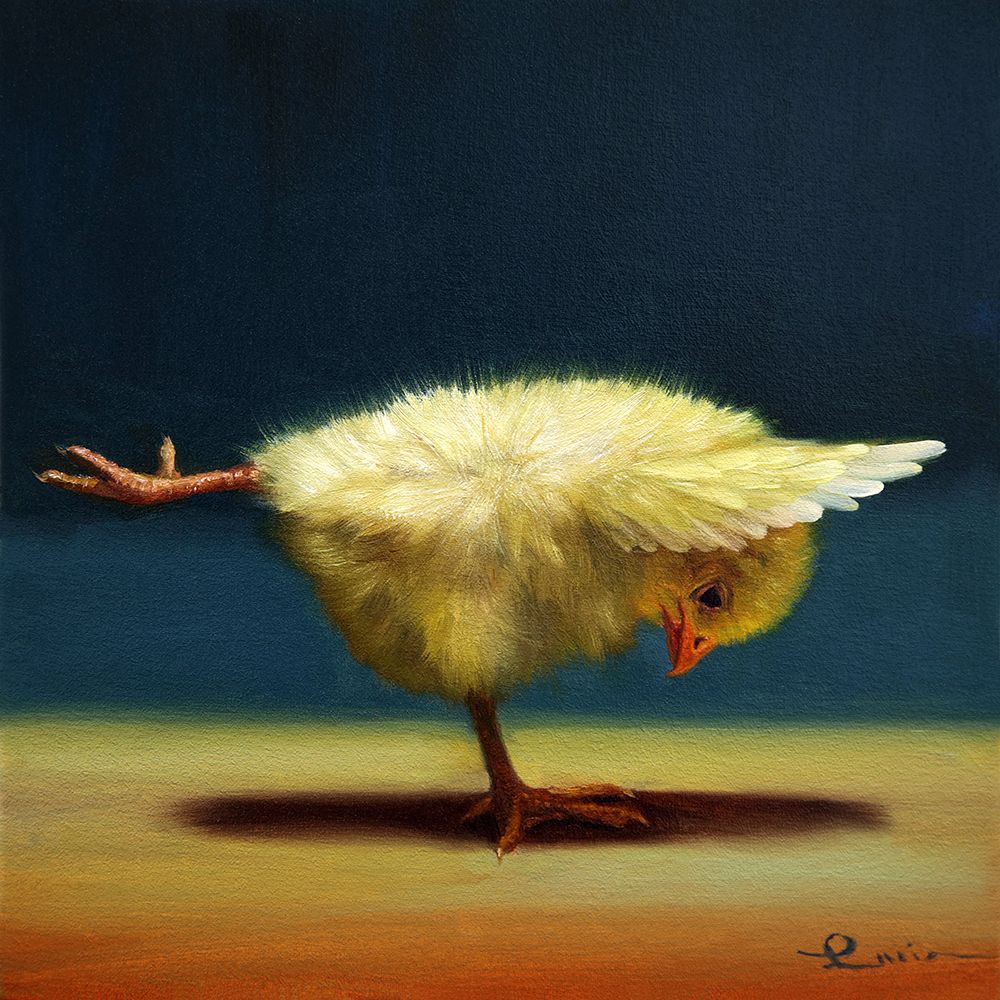 Yoga Chick Balancing Beam art print by Lucia Heffernan for $57.95 CAD