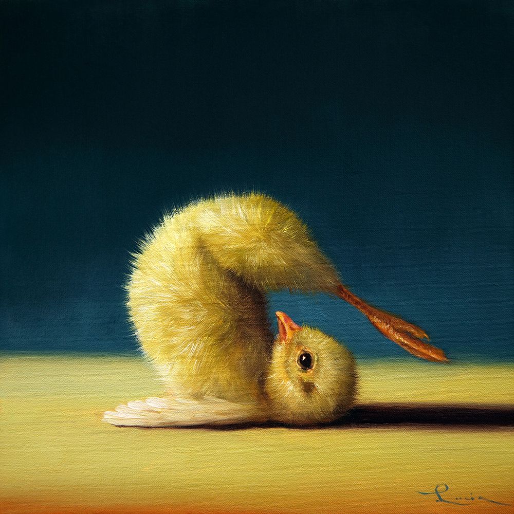 Yoga Chick Plow Pose art print by Lucia Heffernan for $57.95 CAD