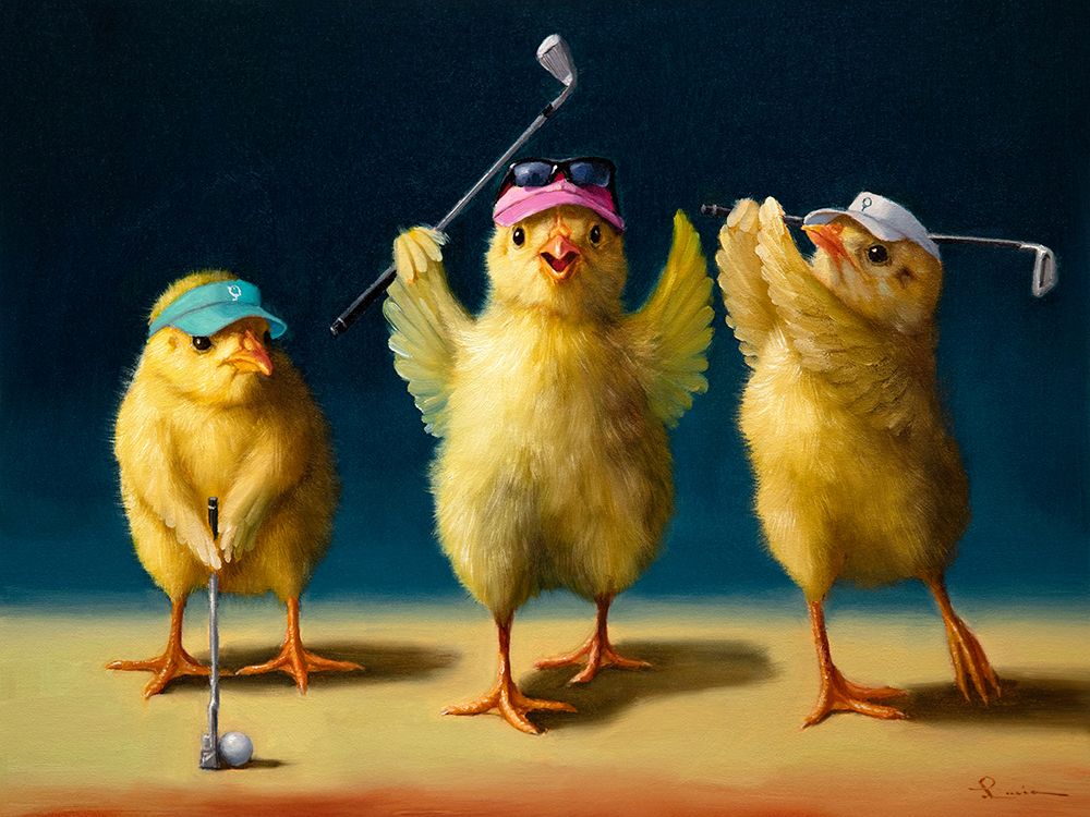 Yoga Chicks Golf Chicks art print by Lucia Heffernan for $57.95 CAD